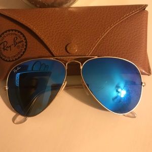 Ray Ban Aviators Blue Flash